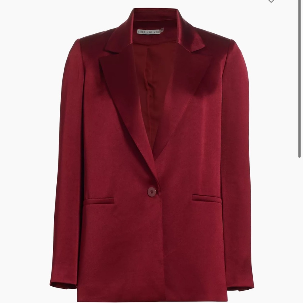 Alice + Olivia
Denny Single-Breasted Satin Blazer